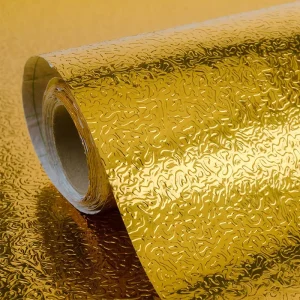 Metallic Texture Wallpaper PVC Decorative Film Roll Self Adhesive Peel and Stick for Kitchen