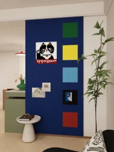 Minimalist Magnetic Uni Felt Wall Decor Panels Peel Stick Removable Wall Stickers for Home