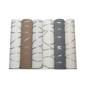 Minimalist Modern 3D Striped Deer Skin Velvet Living Room TV Background Wallpaper Non-woven Fabric Wallpaper