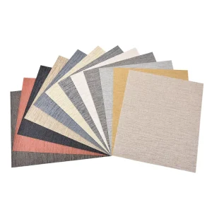 Minimalist Modern Fireproof Vinyl PVC Wallpaper Subtle Woven Texture Waterproof Easy Clean Bedroom Wall