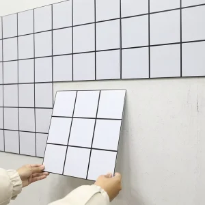 Minimalist Nordic Style Waterproof Antibacterial Moisture Resistant Self Adhesive Wall Stickers Wallpaper for Bathroom Shower