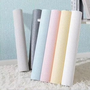 Minimalist Wallpaper Roll Thickened Vinyl Wall Panel Paper Self-Adhesive Wall Decor Sticker for Office Decoration Interior