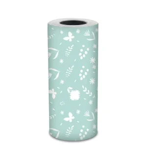 Mint green Fresh Floral Self adhesive PVC Wallpaper European style Waterproof Oil resistant Peel and Kitchens