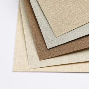 Modern 100% Vinyl PVC Wallpaper Mild Woven Texture Wall Decoration Fabric Backed Waterproof for Bedroom Wall
