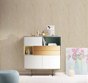 Modern 3D Abstract Line Large Roll Wallpaper 106cm*300cm Deep Embossed PVC Waterproof Moisture Proof for Hotels Household