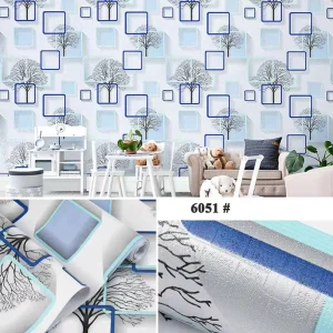 Modern 3D Background Wallpaper Geometric Pattern Self-Adhesive Wall Stickers Waterproof for Warm Bedroom Living Room Design
