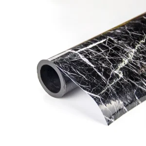 Modern 3D Black Marble Wallpaper PVC Vinyl Film Self Adhesive Peel Stick Waterproof Removable Wallpaper for Kitchen Application