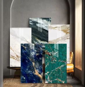 Modern 3D Decorative Wall Panels Faux Marble Texture Wallpaper Peel Stick PVC Waterproof Fireproof