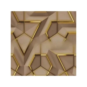 Modern 3D Emboss Wallpaper Geometric Metallic Wall Paper Contemporary Design Vinyl Wallpaper for Home Decoration