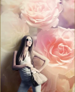 Modern 3D Floral Wallpaper Beautiful Rose Digital Printing Non-Woven Wall Murals Moisture-Proof for Bedroom Villa Mall