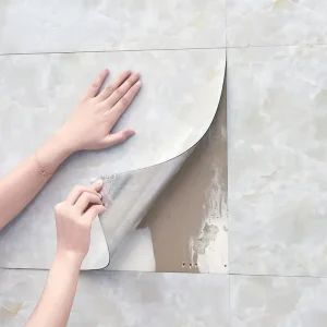Modern 3D Geometric Ceiling and Wall Self-Adhesive Waterproof PE Foam Wallpaper Sticker for Apartment Household Use