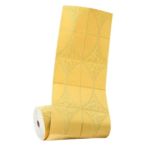 Modern 3D Geometric Embossed Waterproof Anti Slip Wrinkle Resistant Easy Self Adhesive Thickened PVC Wall Stickers for Bedroom