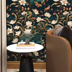 Modern 3D Hand Painted Floral Retro Mural Peel Stick Waterproof TV Background Wallpaper for Bedroom Living Room Sofa