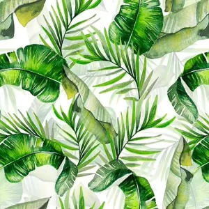 Modern 3D Leaf Mural Wallpaper Easy Installation Botanical Wall Covering for Office & Hotel Interiors Wall Panels