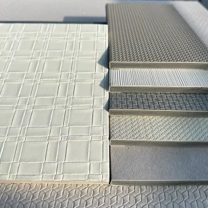Modern 3D Leather Wall Panel Bamboo Wood Carbon Gold Plate on Vinyl Wallpaper Soundproof PVC for Gym Application