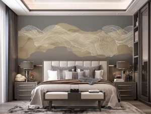 Modern 3D Line Pattern Embossed Wallpaper Self Adhesive Textured Wall Mural for Living Room Bedroom Hotel Home Office Decoration