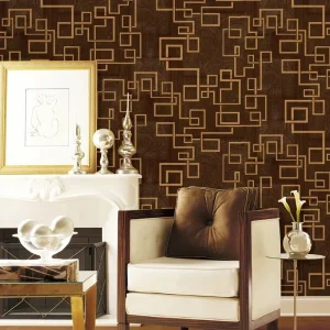 Modern 3D Lines PVC Wallpaper Geometric Design Waterproof Vinyl Graphic for Home Decor and Hotel Application