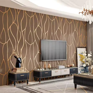 Modern 3D Non Woven Wallpaper Home Decor Living Room Bedroom Background Stripes Paper Rolls Wall Coating