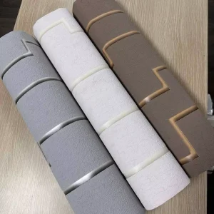 Modern 3D Non Woven Wallpaper Home Decor Living Room Suede Wallpaper Coffee Color 5D Thickened TV Background Suede Wallpaper