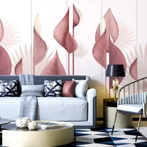 Modern 3D Non Woven Waterproof Eco Friendly Wallpaper Custom Colors for Bedroom Dining Living Room TV Background