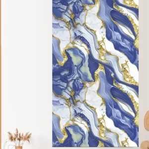 Modern 3D PET Foam Wall Stickers UV PVC Marble Panel Waterproof Geometric Pattern Wallpaper for Bedroom Peel Stick Installation