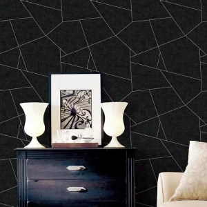 Modern 3D PVC Abstract Vinyl Wallpaper Geometric Pattern Home Wall Decoration Waterproof Design for Hotel Application