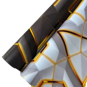 Modern 3D PVC Wallpaper Self Adhesive Waterproof Fireproof Geometric Design Household Living Room Interior Lobby Bedroom Office