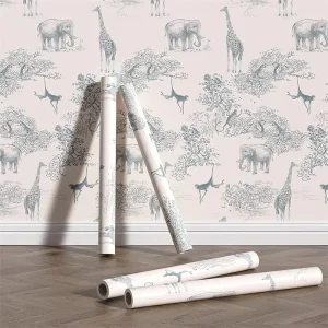 Modern 3D Peel and Stick Wall Paper High Quality PVC Interior Animal Wallpaper Rolls Waterproof for Home Decoration Kidsroom