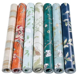 Modern 3D Self Adhesive Flower Wallpaper Waterproof PVC Non Woven for Living Room Bedroom Decoration Easy Wall Paste
