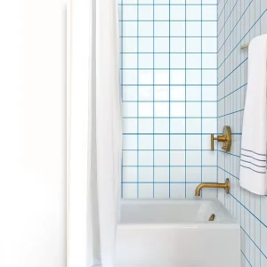 Modern 3D Stereo Wall Stickers Self Adhesive Waterproof and Moisture Proof Wallpaper Tiles for Bathroom Anniversary Decoration