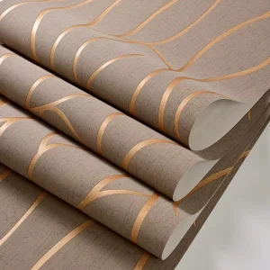 Modern 3D Stereoscopic Floral Wallpaper for TV Background European Non Woven Simple Stripe Curve Bedroom Fireproof Waterproof