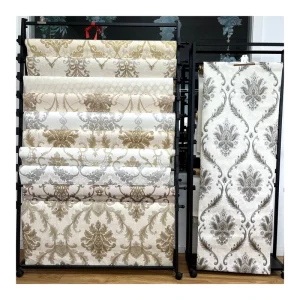 Modern 3D Vinyl Wallpaper Floral PVC Interior Wall Covering for Hotel Sitting Rooms Waterproof Decorative