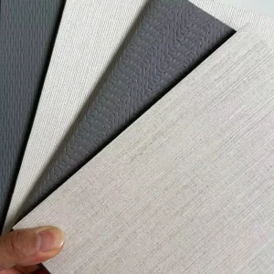 Modern 3D WPC Wall Panel Carbon Gold Plate on Vinyl Wallpaper Waterproof Soundproof PVC for Gym and Commerce Applications