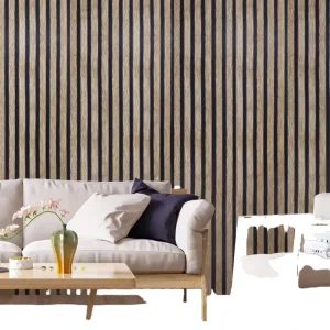 Modern 3D Wallpaper with Decorative Stripes and Plaid Design Waterproof