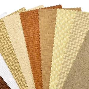 Modern 3D Washable Embossed Paper Wallpaper Moisture Proof Sound Absorbing Natural Textured Wall Covering Warranty