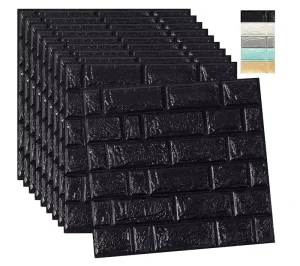Modern 3D Waterproof Self-Adhesive Peel Stick Wall Stickers 70x77cm 3mm XPE Foam for Kitchen Living Room Bathroom Wall Decor