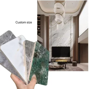 Modern 3D Wood Striped PVC Wallpaper Glossy Gold Fireproof Waterproof Bedroom & Living Room Easy Peel 5 Year Warranty