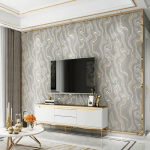 Modern 3d Luxury Wallpaper Stripes Deerskin Custom Wallpaper Non woven Embossed Living Room Tv Background Wall Wallpaper