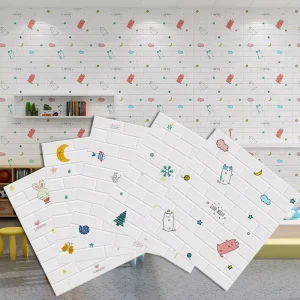 Modern 3d Wallpaper Children Home Decoration Peel and Stick Brick Wallpaper