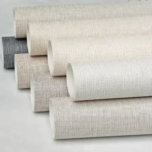 Modern 54″ Commercial Wallpaper Fabric Backed Vinyl Wall Coverings Anti Static Waterproof and Fireproof with Modern Design