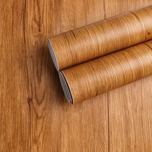 Modern Abstract Wallpaper PVC Self Adhesive Paper Wood Wallpaper Paper Roll