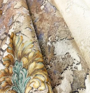 Modern Anti Static 3D Water Wave PVC Vinyl Wallpaper Rolls Moisture Proof Waterproof for Home Living Room Hotel Design