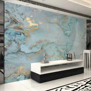 Modern Blue 3D Wallpaper Mural
