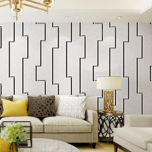 Modern Chinese Geometric 3D Non woven Wallpaper for Bedrooms Living Rooms Backgrounds Walls Paper Rolls
