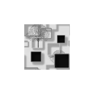 Modern Chinese New Design 3D Style PVC Wallpapers Geometric Pattern Metallic for Living Room Bedroom & Hotel Use