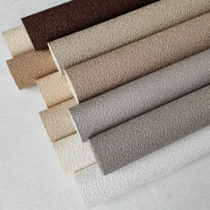 Modern Chinese Style 3D Deep Embossed PVC Waterproof Wallpaper for Hotels and Household Use with Scrim Backed Vinyl Wallcovering