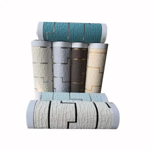 Modern Chinese Style Non Woven High Quality Wallpaper Coffee Color 5D Thickened TV Background Wall Living Room Wallpap