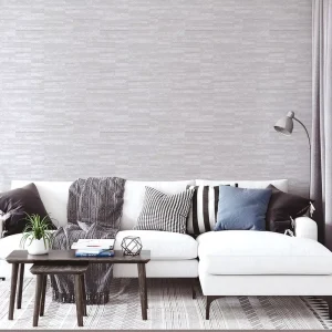 Modern Classic Grey PVC Waterproof Commercial Wallpaper Geometric Moisture-Proof for Hotels