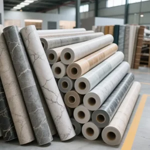 Modern Commercial Interior Decorative Wallpaper Vinyl Self Adhesive PVC Cement Series Waterproof Film