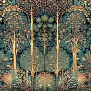 Modern Creative Forest Wall Paper Tapestry Waterproof for Living Room Sofa TV Study Room Walls Hospital Applications